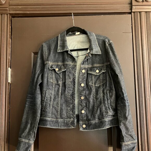 Vintage J. Crew Denim Jacket with Contrast Stitch Size Large - Picture 1 of 6